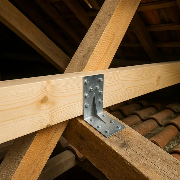 Renfort d'une panne intermédiaire par doublage bois